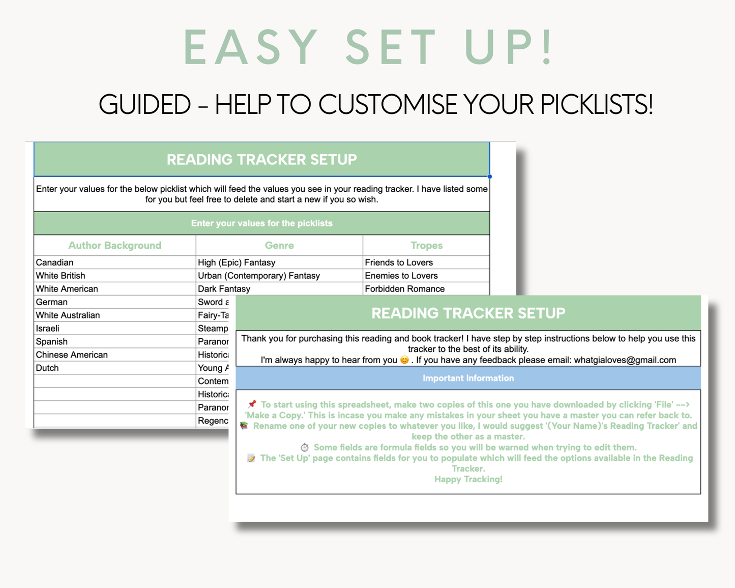 Ultimate Digital Reading Tracker Spreadsheet